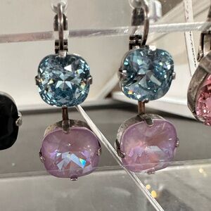 Mariana Purple and Blue Hoop Earrings